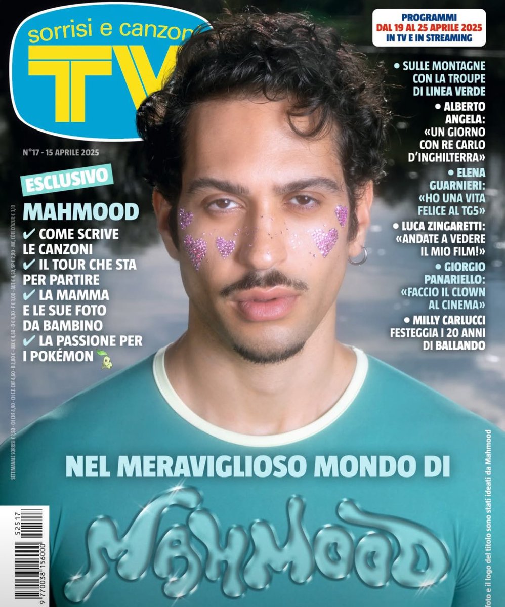 📰 | “Nel meraviglioso mondo di Mahmood”

— <a href="/Mahmood_Music/">Mahmood</a> è sulla copertina della rivista <a href="/tvsorrisi/">Tv Sorrisi e Canzoni</a>, in uscita il 15 aprile