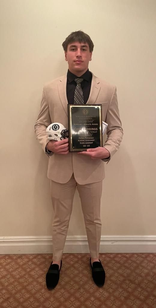 Congratulations Cole Toddings National Football Foundation South Jersey Chapter Awards Banquet