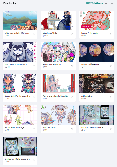 ⭐Melia Zine Leftovers are still available🕊️

Please consider purchasing leftovers from our physical Zine to merch like stickers and standees!

Leftovers are available on Big Cartel. US only besides the simulacrum bundle.

All proceeds will go to NAMI!