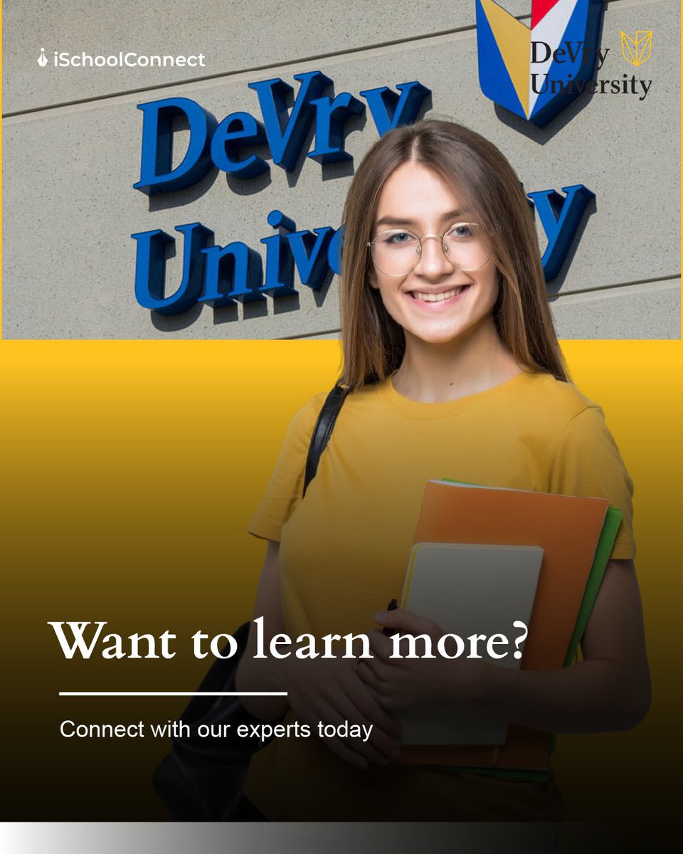 iSchoolConnect's tweet image. Did you know? DeVry University has been shaping careers since 1931! 🎓💡
With virtual learning, top scholarships & diverse programs, it's a great choice for students worldwide.
Want to learn more?
Visit : ischoolconnect.com/universities/u…
#DeVryUniversity #EducationMatters