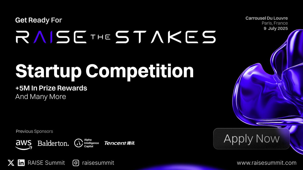 RAISE Summit (@raisesummit) on Twitter photo Get Ready to Raise the Stakes
This July, the global AI spotlight turns to Paris for RAISE the STAKES, the world’s largest startup competition for artificial intelligence. Hosted at the iconic Carrousel du Louvre during the <a href="/RaiseSummit/">RAISE Summit</a>, the event brings together over 5,000 Get Ready to Raise the Stakes
This July, the global AI spotlight turns to Paris for RAISE the STAKES, the world’s largest startup competition for artificial intelligence. Hosted at the iconic Carrousel du Louvre during the <a href="/RaiseSummit/">RAISE Summit</a>, the event brings together over 5,000