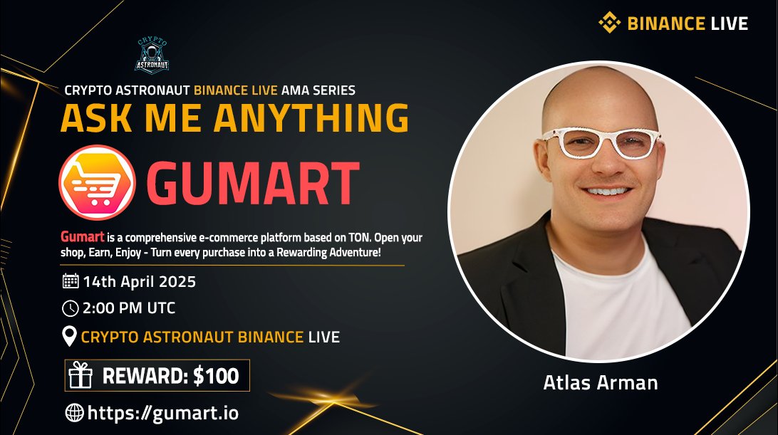 CryptoAs_TW's tweet photo. We are pleased to Announce our next AMA! With #GUMART

🔶𝗕𝗜𝗡𝗔𝗡𝗖𝗘 𝗟𝗜𝗩𝗘 🔶 

🎁Reward: $100 USDT

🏠Venue: https://t.co/EY9o2wV8Tj

📆Date: 14th April 2025

🕒Time: 2:00 PM UTC 

🔰Rules
Follow @CryptoAs_TW & @Gumart_Official

💠  Like,Retweet & Follow & Comment
