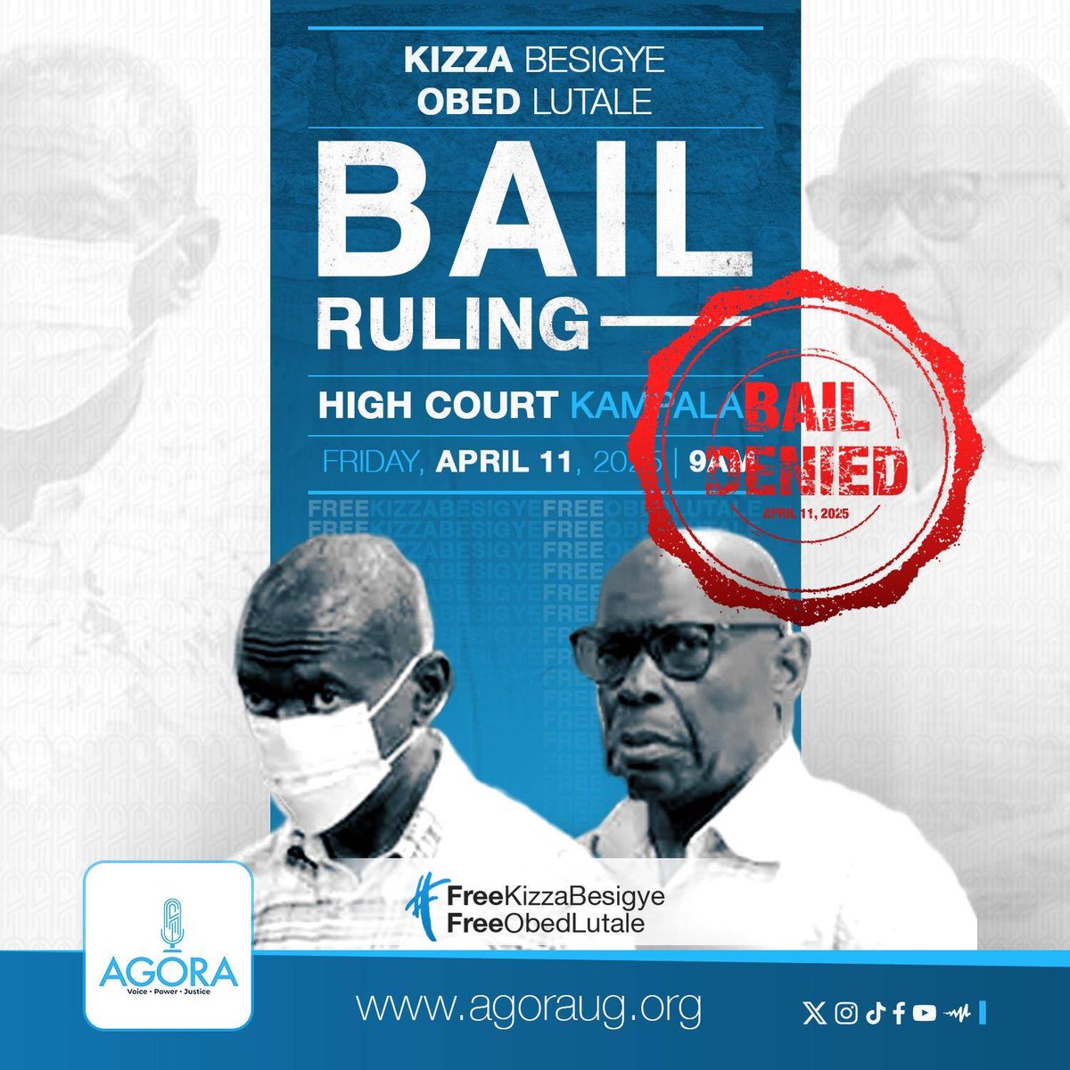 Agather Atuhaire (@aagather) on Twitter photo As of today <a href="/kizzabesigye1/">Kifefe Kizza-Besigye</a> and Obeid Lutale have spent 149 days in prison. Of all the hundreds of times KB has been arrested, this is the longest he has been detained. What we saw on Friday when High Court Judge Comfort Kania reached the most unreasonable conclusion concerning As of today <a href="/kizzabesigye1/">Kifefe Kizza-Besigye</a> and Obeid Lutale have spent 149 days in prison. Of all the hundreds of times KB has been arrested, this is the longest he has been detained. What we saw on Friday when High Court Judge Comfort Kania reached the most unreasonable conclusion concerning