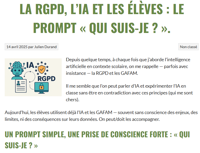 Un article sur une expérience pour parler de RGPD et d'IA avec les élèves. 
mathix.org/linux/archives…