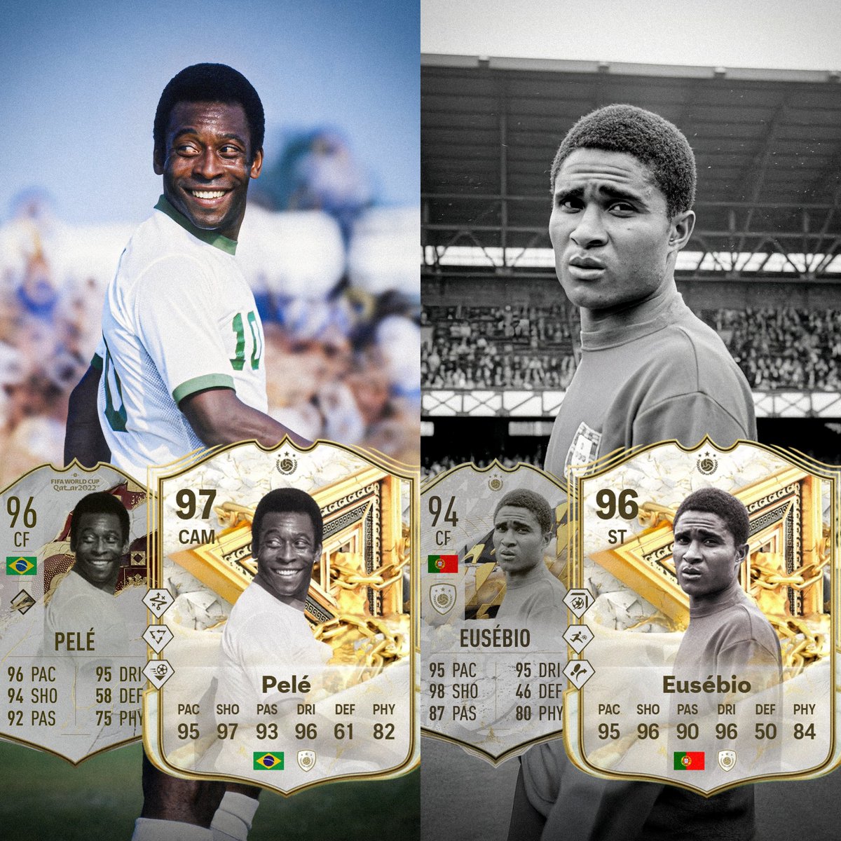 Dynamic Orginal Pele &amp; Eusebio🤍🔥

🪄Follow us for More @eafc_prime 

#FC25 | #EAFC25