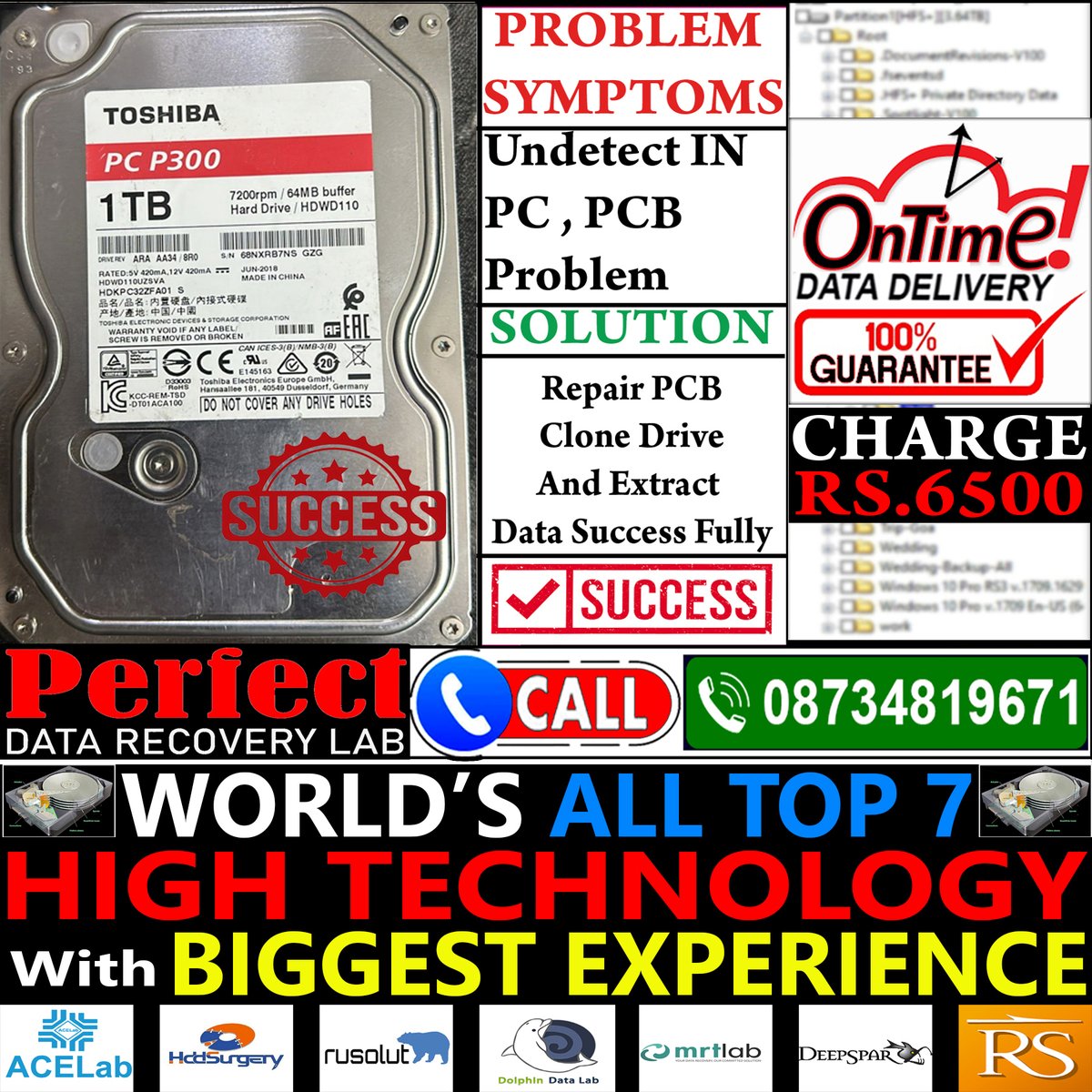 1TB Toshiba (HDKPC32ZFA01) data recovered in Mumbai/Thane! 💾 Undetected &amp; PC hang issue resolved. Hardware clone + software extraction = success! ₹6500. #DataRecovery #Mumbai #Thane #Toshiba #PerfectDataRecovery