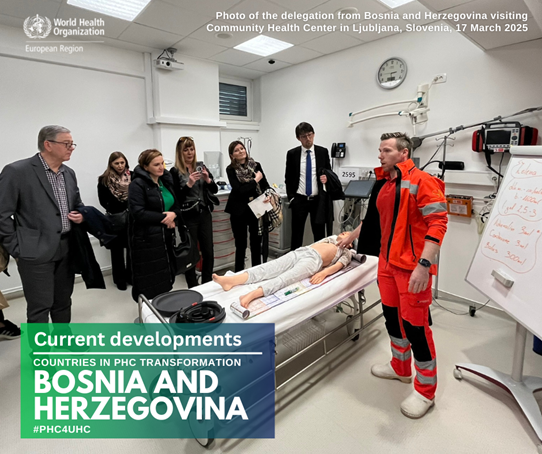 How can 🇧🇦 Bosnia &amp; Herzegovina advance PHC &amp; NCD management?

A recent study visit to Slovenia provided insights into how Community Health Centres integrate prevention and care into PHC.

They discussed multidisciplinary teams, patient engagement and digital solutions.  #PHC4UHC