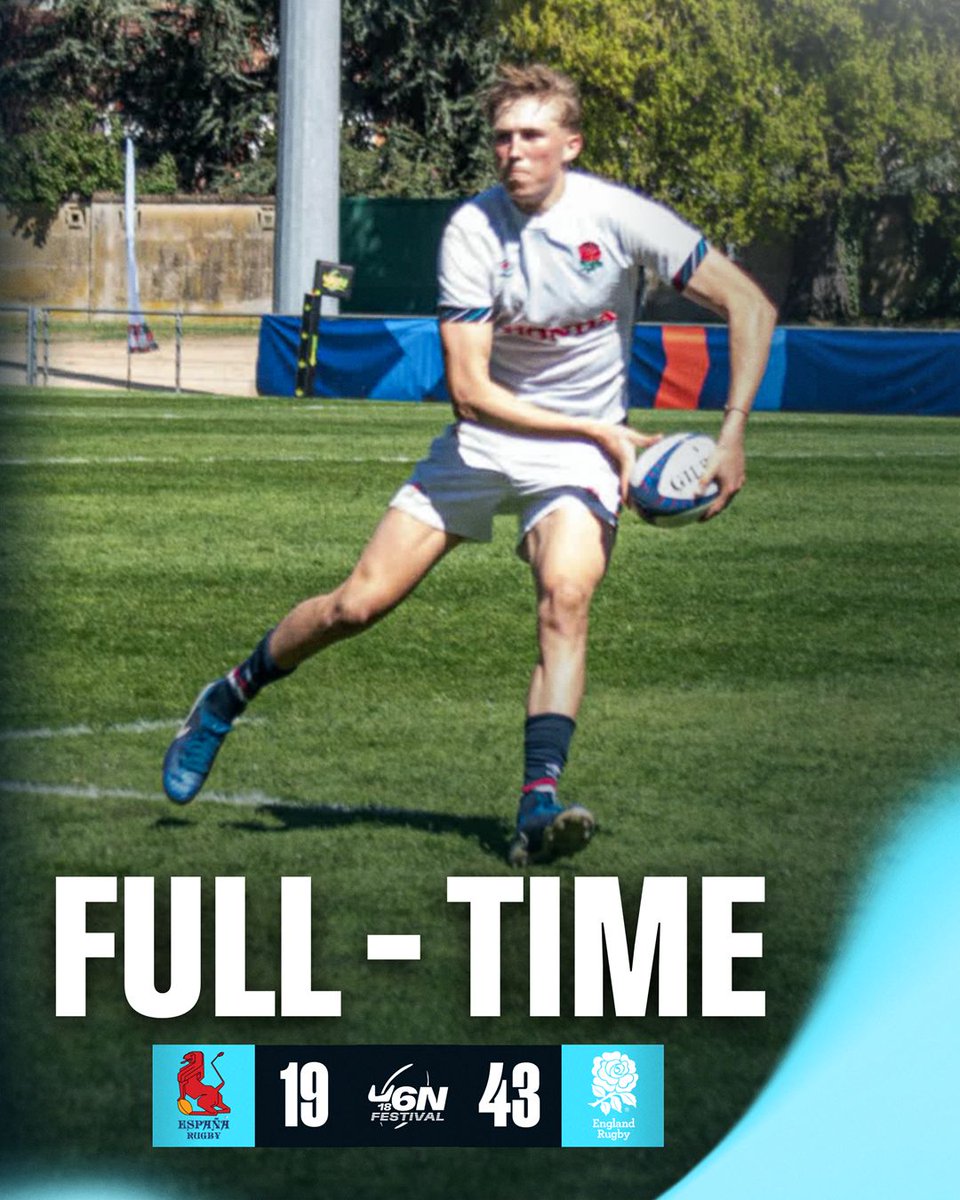 EnglandRugby's tweet image. Victory in Vichy 💪

A strong second half ensures it is two wins from two in the Men's Under-18 Six Nations Festival 🌹

#U6N18