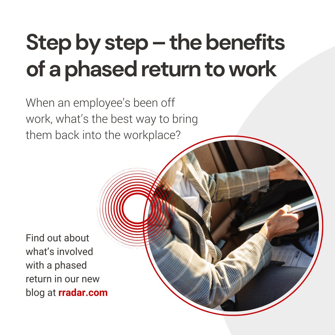 People can be absent from work for a number of reasons, and the ideal outcome for many of them is a return to the workplace.
What steps should you as an employer take to ensure that the return process works out well for all concerned?
rradar.com/what-is-a-phas…
#phasedreturn