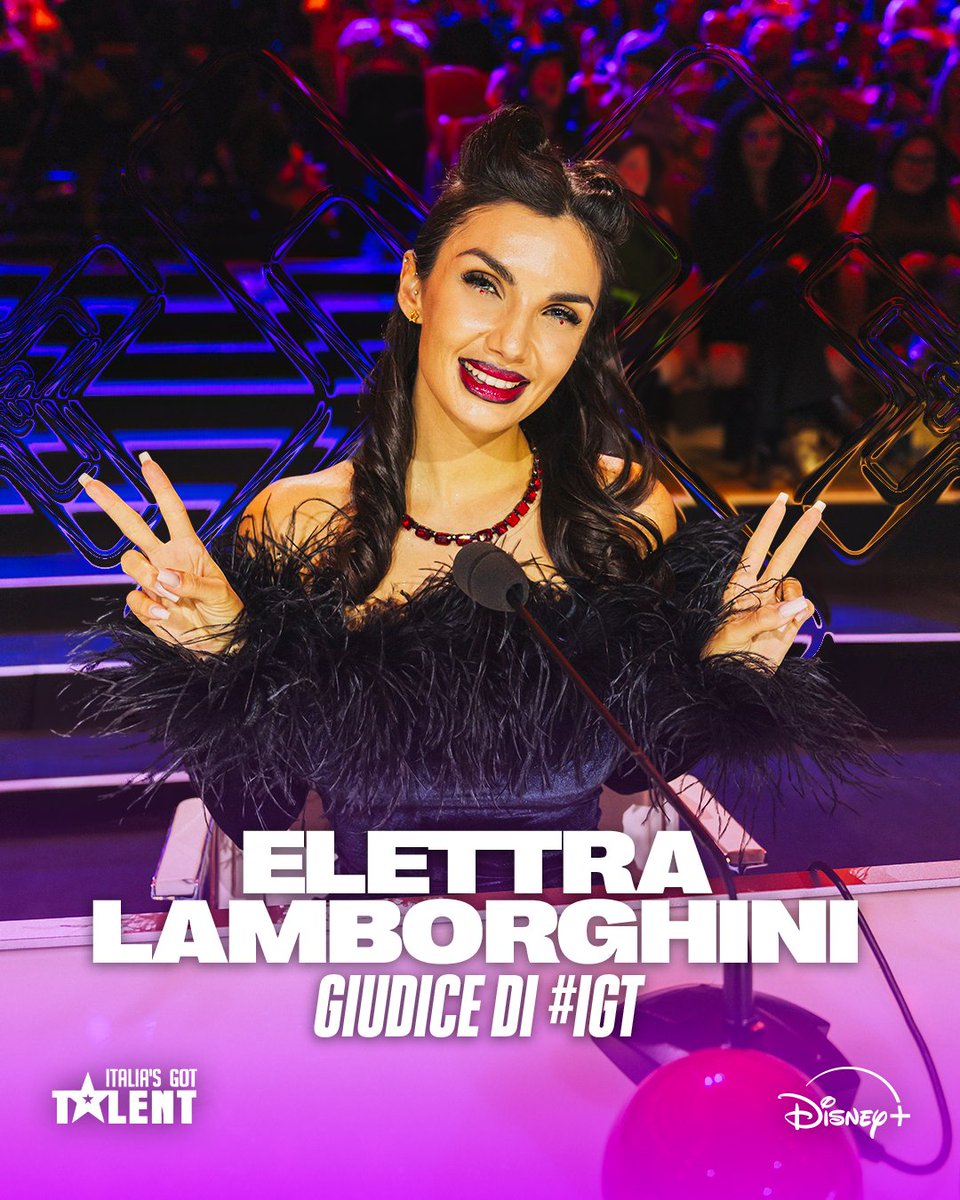 Italia's Got Talent (@igt_official) on Twitter photo Il talento è di casa, ma con l’energia di Elettra Lamborghini sarà ancora più scintillante! ⚡️ In esclusiva su <a href="/DisneyPlusIT/">Disney+ IT</a> , torna al tavolo come giudice per la nuova edizione di #IGT ✨ Il talento è di casa, ma con l’energia di Elettra Lamborghini sarà ancora più scintillante! ⚡️ In esclusiva su <a href="/DisneyPlusIT/">Disney+ IT</a> , torna al tavolo come giudice per la nuova edizione di #IGT ✨