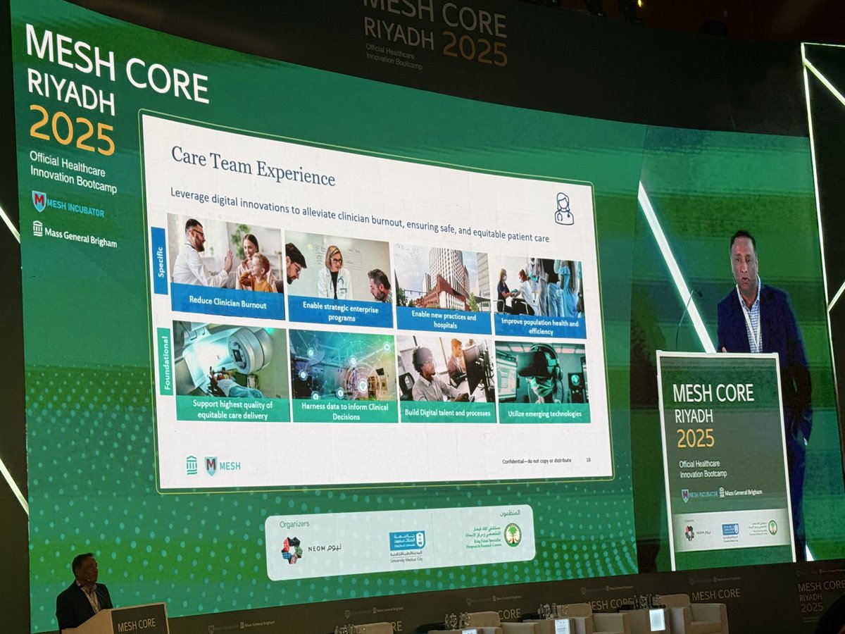 Dralkutshan's tweet image. 𝐅𝐫𝐨𝐦 𝐁𝐲𝐭𝐞𝐬 𝐭𝐨 𝐁𝐞𝐝𝐬𝐢𝐝𝐞
A standout talk by #Nallan_Sriraman at #MESH2025—breaking down how data, AI, and digital strategy are transforming patient care.
Clear vision. Real-world value.
#HealthcareInnovation #DigitalHealth #MESHCore #Riyadh