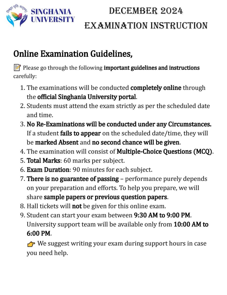 shiksha_global's tweet image. 📢 Important: Online Examination Guidelines &amp;amp; Instructions 📢
Students are requested to carefully read the instructions provided for the upcoming online examinations.

#OnlineExams #ExamGuidelines #StayPrepared #StudentSuccess #ExamTime