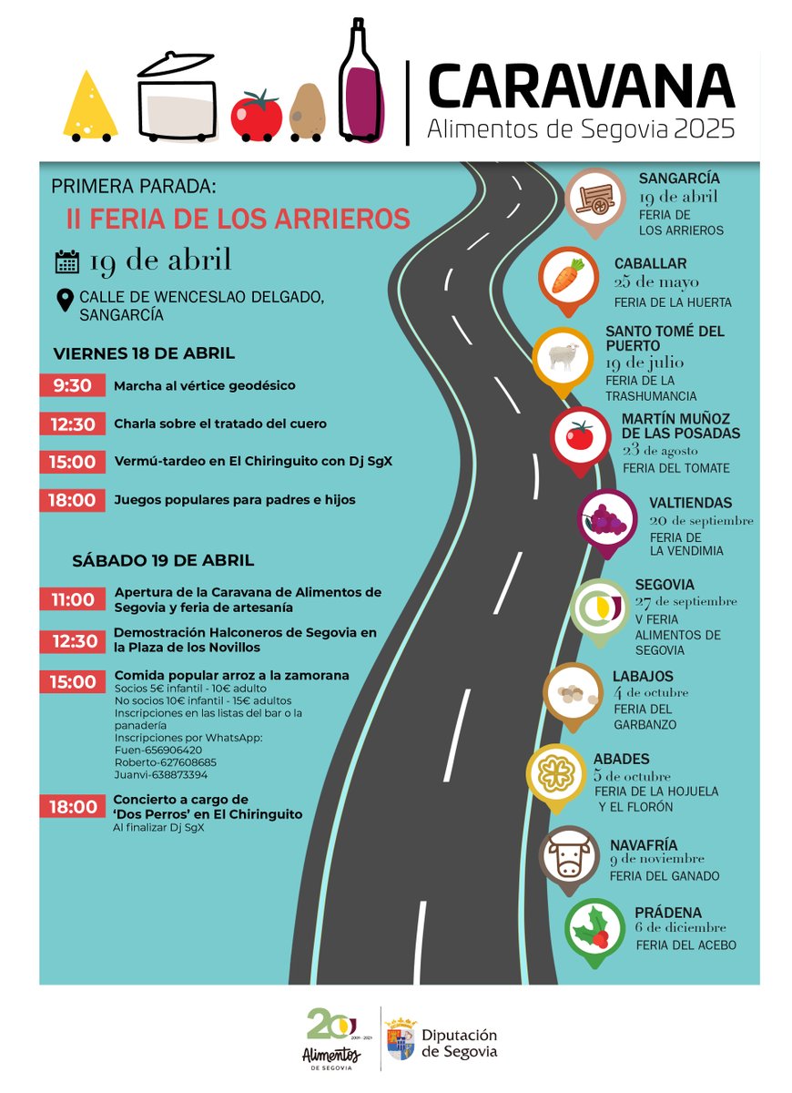👉 No te pierdas la primera parada de la Caravana de Alimentos de Segovia 

📍 Sangarcía

📅 19 de abril 

➕ Información