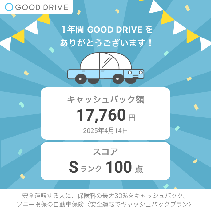 mjneko_zeovit's tweet photo. 今年はこんな感じ
#ソニー損保 #安全運転でキャッシュバックプラン #グッドドライブ #GOODDRIVE https://t.co/m16UZ5wbms