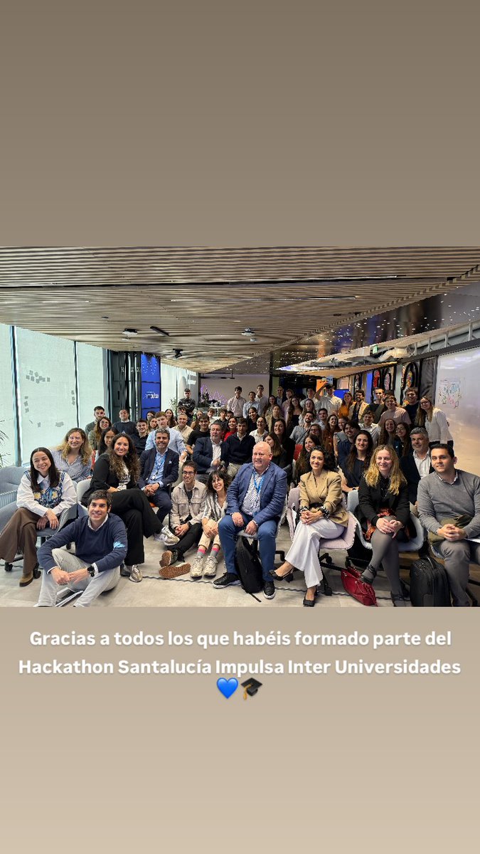 Nuestros estudiantes destacaron en el #Hackathon2025 de Santalucía Impulsa
📍 Madrid | 🗓 8 abril
Fueron finalistas con una propuesta innovadora que les lleva a la gran final del 17 de junio.

¡Un paso firme hacia el futuro de la innovación!
#TalentoJoven #InnovaciónUniversitaria