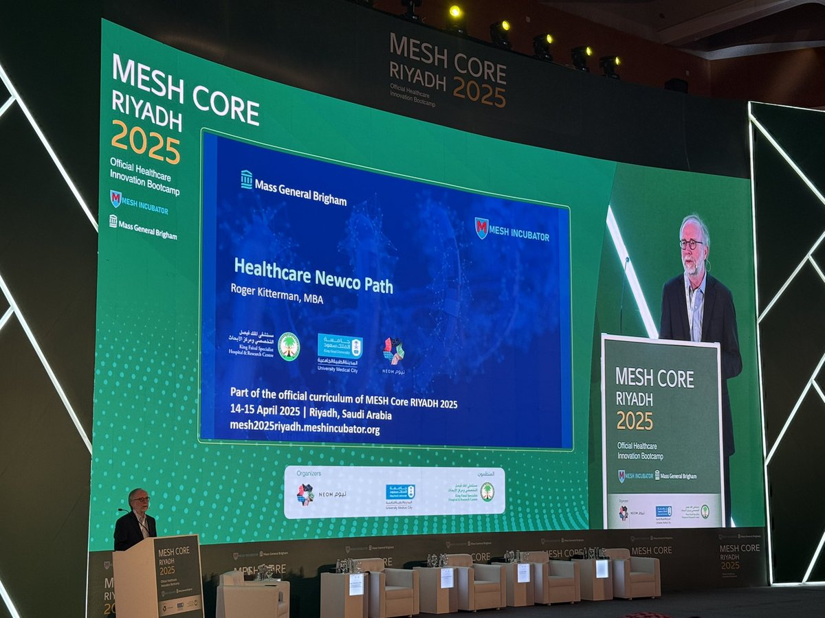 Dralkutshan's tweet image. 𝐇𝐞𝐚𝐥𝐭𝐡𝐜𝐚𝐫𝐞 𝐍𝐞𝐰𝐂𝐨 𝐏𝐚𝐭𝐡 
A masterclass by @RogerKitterman , at #MESH2025—exploring how hospitals can become venture engines, turning insight into investment and innovation.
Brilliant energy. Real strategy.
#HealthTech #InnovationLeadership #MESHCore #Riyadh