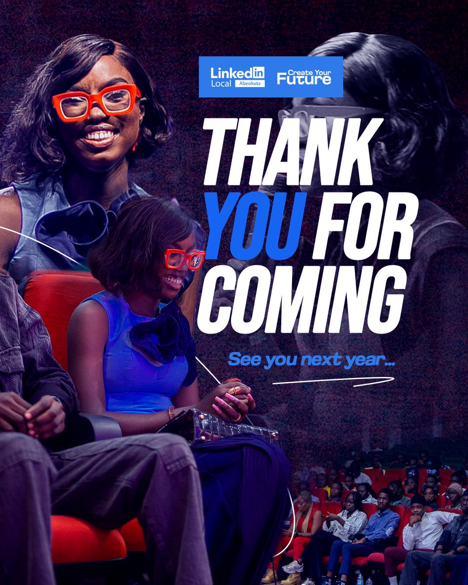 linkedinlocabk's tweet image. THANK YOU FOR COMING!

THANK YOU FOR SUPPORTING!

LLA 1.0 was a huge success!

#linkedinlocalabeokuta