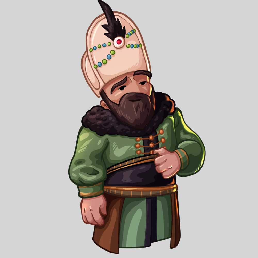 #devlog #31
Meet Suleiman the Magnificent! I follow more or less these same steps in all of my drawings.
