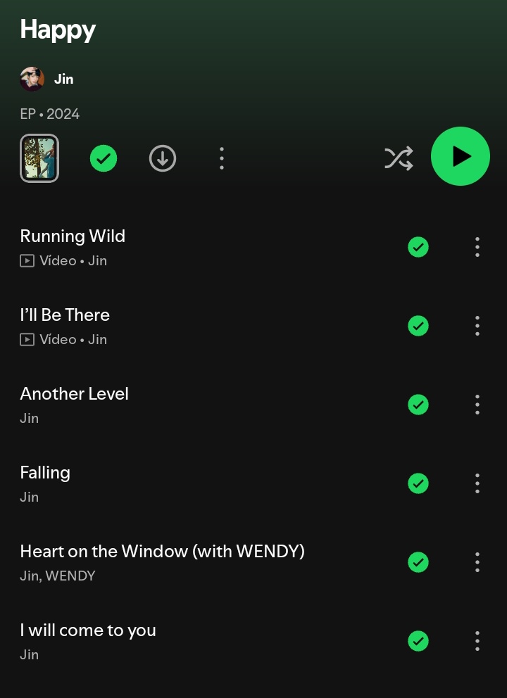 Tem álbum novo a caminho, até lá, deem streams nas músicas dele que já estão aqui!

Não esqueçam de Happy e das metas que o álbum tem, façam streams em todas as músicas é importante subir as bsides também, e se preparem que maio está logo aí!

JIN IS COMING 
SEOKJIN IS COMING