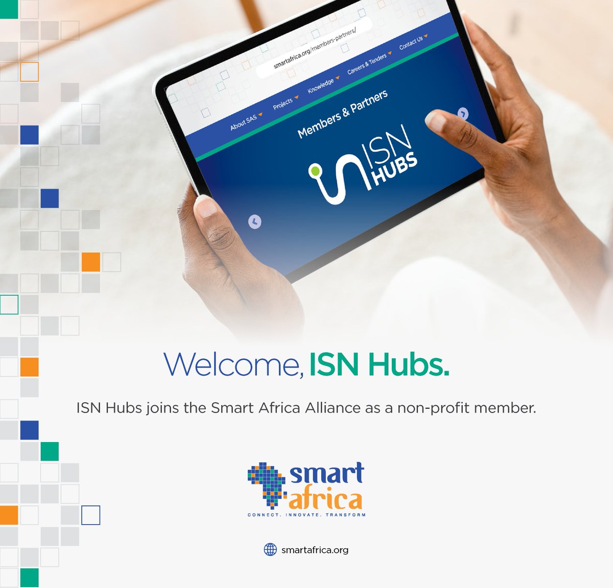 Smart Africa Org (@realsmartafrica) on Twitter photo We are pleased to announce that <a href="/isnhubs/">Innovation Support Network (ISN) Hubs</a>, #Nigeria's national and organized network of innovation hubs, has officially joined the Smart Africa Alliance as a non-profit member! This strategic new member addition opens new avenues for collaboration in digital trade, We are pleased to announce that <a href="/isnhubs/">Innovation Support Network (ISN) Hubs</a>, #Nigeria's national and organized network of innovation hubs, has officially joined the Smart Africa Alliance as a non-profit member! This strategic new member addition opens new avenues for collaboration in digital trade,