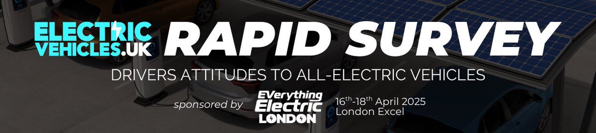 Calling all drivers - not only those that drive electric- please complete our Rapid Survey:
surveymonkey.com/r/W2CBK6D

We’re trying to better understand drivers attitudes to all-electric vehicles, &amp; your input will really help!

Want to meet the EVUK team, join us at ExCel👇🏼