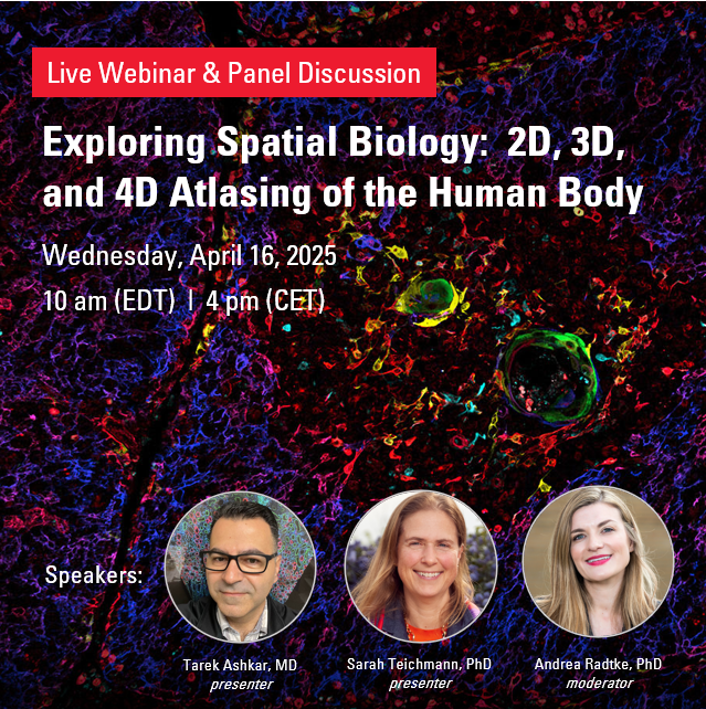 LeicaMicro's tweet photo. How do trillions of cells work together to form &amp; maintain the human body? @AshkarLab &amp; @sarahteichmann1 will guide you through 3D &amp; 4D spatial imaging, uncovering how organs function, develop, &amp; respond to disease. Join the discussion! https://t.co/ICcapWU3kn #CellMapCrew https://t.co/CQklkGzkoA