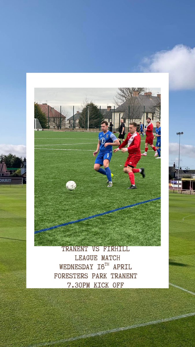 MIDWEEK FOOTBALL 😎

UNDER THE LIGHTS 🏟️ 

IN THE BIG T 🇱🇻

5 huge league games to go and it starts this coming Wednesday as we host Firhill at foresters park. 

Free entry so come down and support the lads in there title challenge.