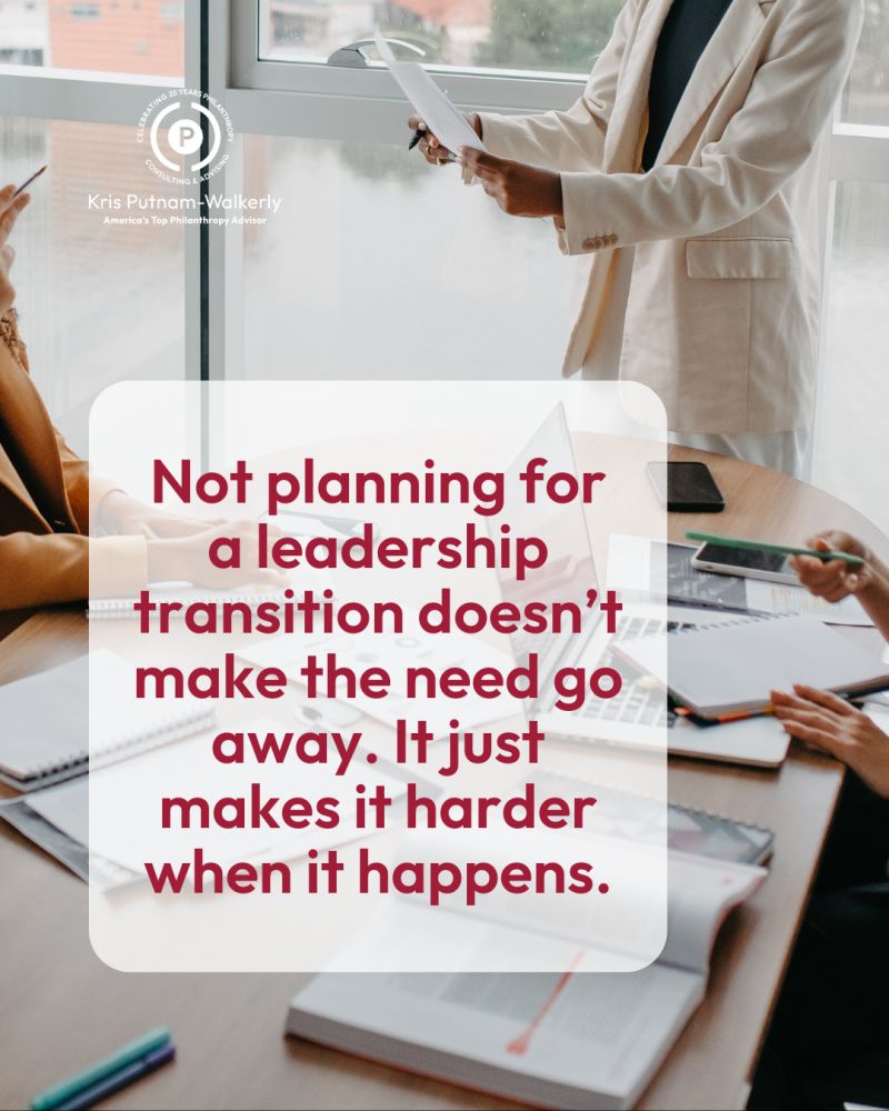 🚨 What if your ED or board chair left tomorrow?

No plan? Your mission’s at risk.

Succession planning protects your people, purpose &amp; impact.

Smart funders prep early. Do you?

📩DM to future-proof your philanthropy.

#Philanthropy #FutureProof #LeadershipTransition
