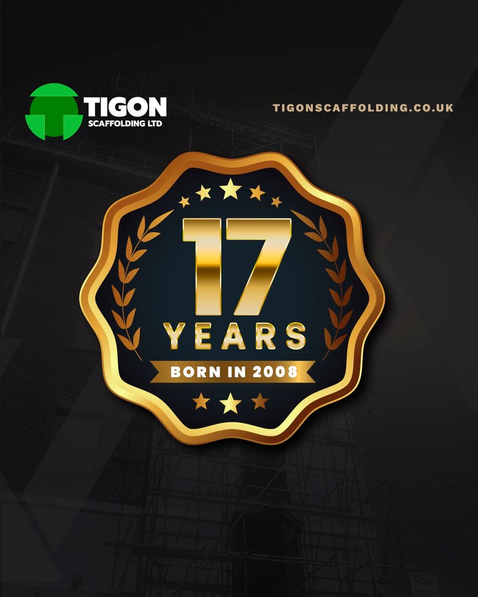 TIGON SCAFFOLDING (@tigonscaffold) on Twitter photo 17 years ago, Tigon Scaffolding began its journey.
Weβve faced many challenges and celebrated countless achievements.
A huge thank you to all the clients who have trusted our work over the years.
π: 0800 035 5747
π±: 07956 422 132
π§: hello@tigon.ltd 17 years ago, Tigon Scaffolding began its journey.
Weβve faced many challenges and celebrated countless achievements.
A huge thank you to all the clients who have trusted our work over the years.
π: 0800 035 5747
π±: 07956 422 132
π§: hello@tigon.ltd