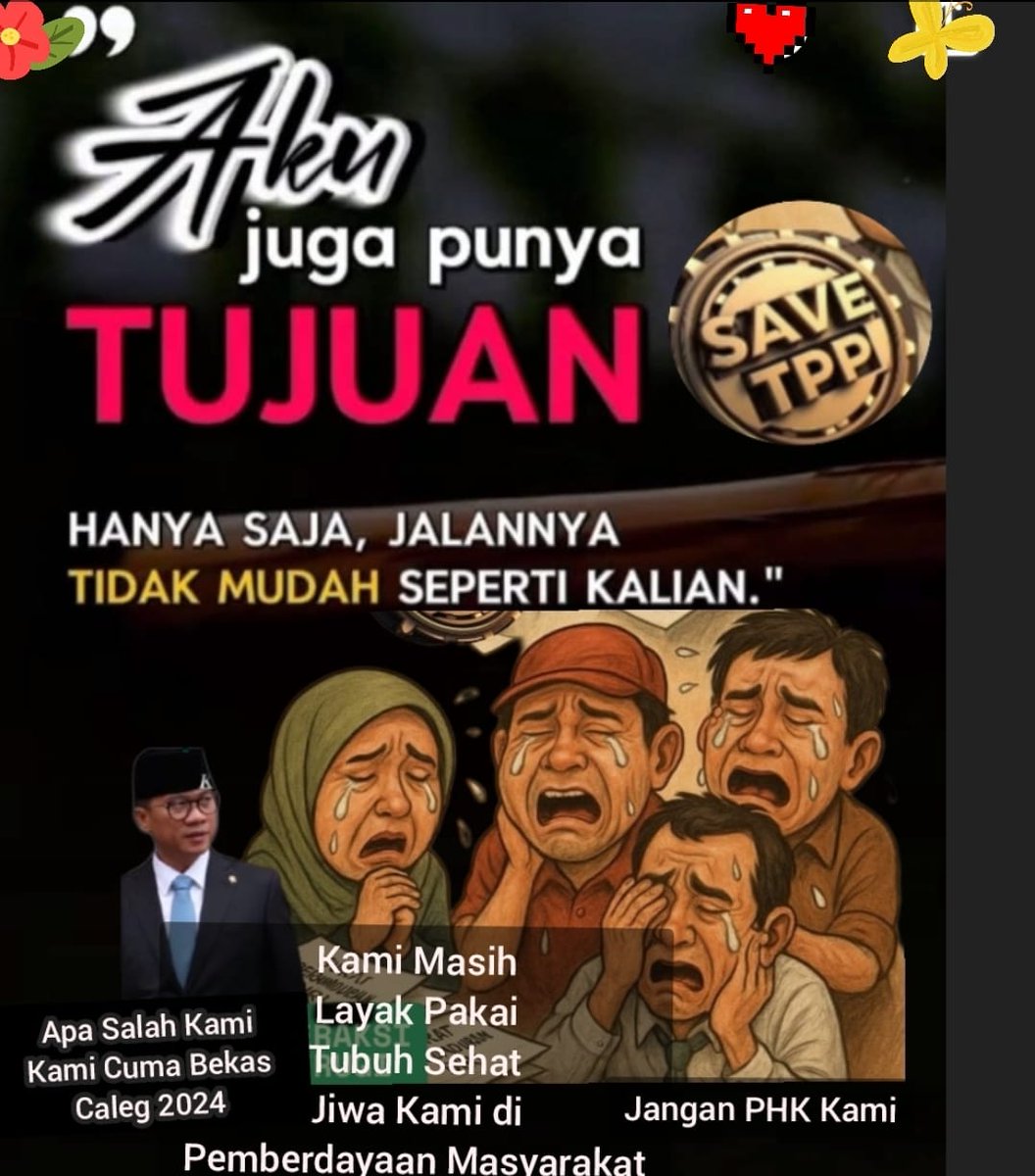 hardino178503's tweet photo. Jangan  PHK Kami 1.040 Pendamping Desa (TPP) yang Bekas Caleg 2024 yg Gagal dan Mohon Jangan Pecat Kami dari TPP 2025
#PendampingDesaMenuntutKeadilan 
@prabowo 
@gibran_tweet 
@cakimiNOW 
@YandriSusanto 
@KPK_RI https://t.co/o2KTa889MR