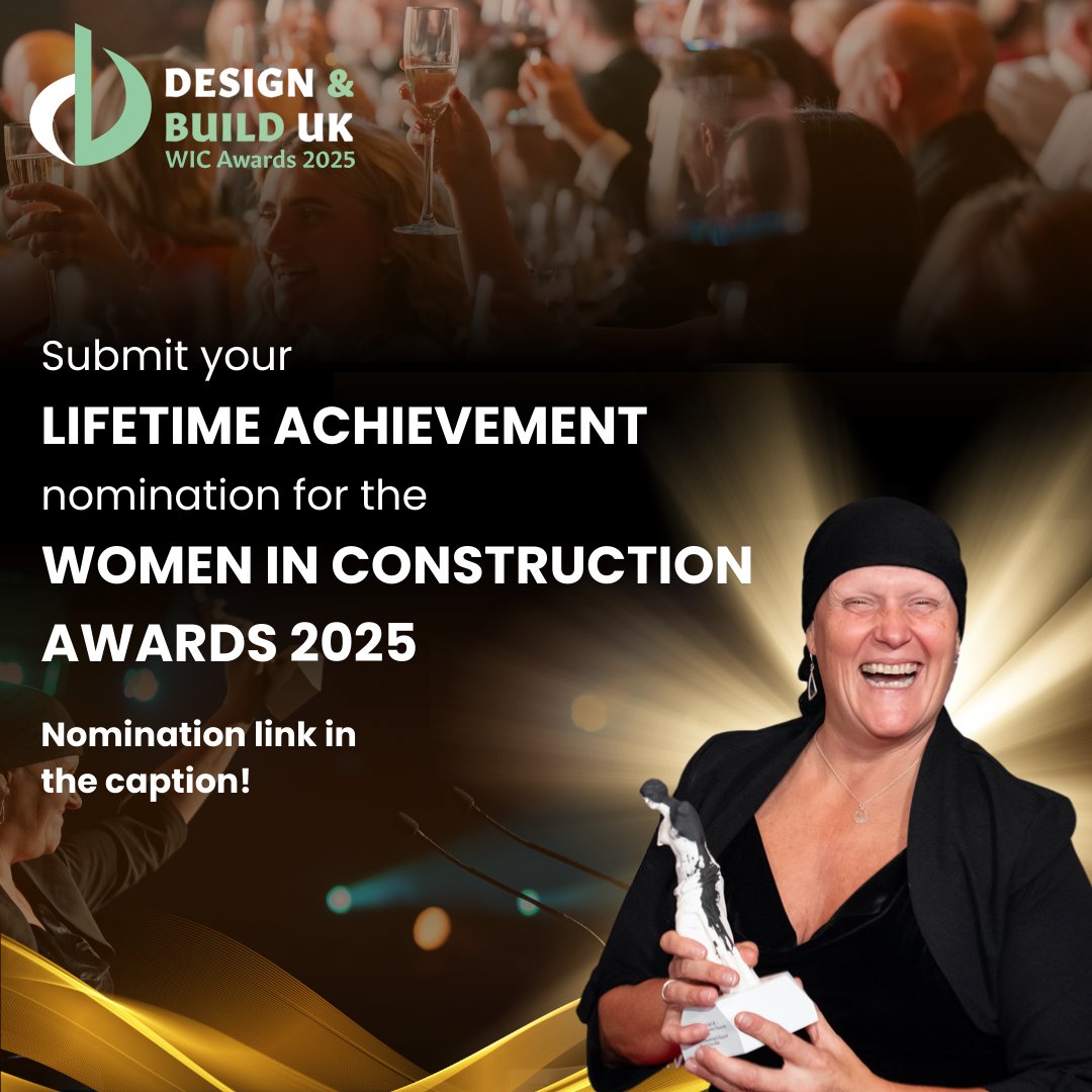 designandbuild4's tweet photo. Submit your Lifetime Achievement nominations for Design and Build UK’s Women in Construction Awards 2025

Shout out to last year’s winner Paula Chandler from Wates

🔗 https://t.co/DeAfRilVU0

#WICA2025 #DesignAndBuildUK #NominateNow #WomenInConstruction #wates https://t.co/8RIEQc2ICe