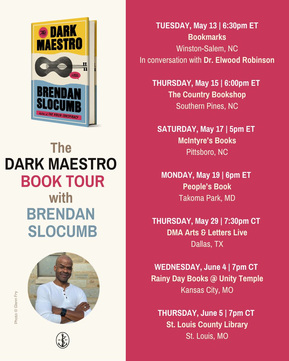 Thrilled to share the upcoming dates for The Dark Maestro book tour! 📚⁠
⁠
Don’t forget to pre-order — the book drops May 13!⁠
Everyone who pre-orders by then will get an invite to a live Zoom book club with me in June. More details to come!⁠

penguinrandomhouse.com/books/744450/t…
⁠