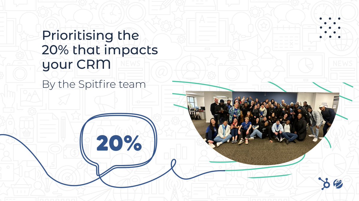 SpitfireInbound's tweet image. Unlock the power of #CRM prioritisation! 💡 

This week, #SpitfireInbound is sharing how focusing on the 20% that matters most can transform your CRM strategy. Stay tuned for tips + a handy downloadable resource!

hubs.la/Q03h9cNc0