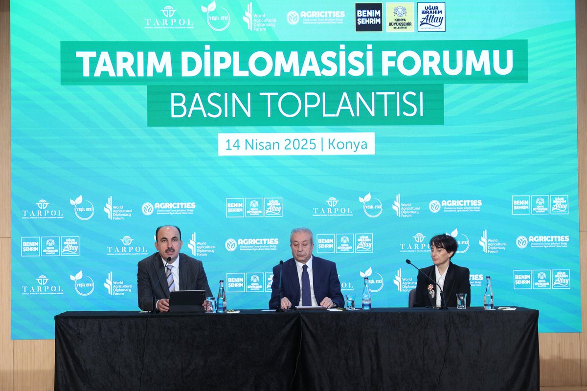 Büyükşehir Belediyemiz, Uluslararası Tarım Şehirleri Birliğimiz, Tarımsal Strateji ve Politika Geliştirme Merkezi ile Yeşil Etki Derneği iş birliğinde, Ekim ayında Konya’mızda düzenlenecek “Tarım Diplomasisi Forumu”na ilişkin basın toplantımızı gerçekleştirdik.

Şehrimize değer