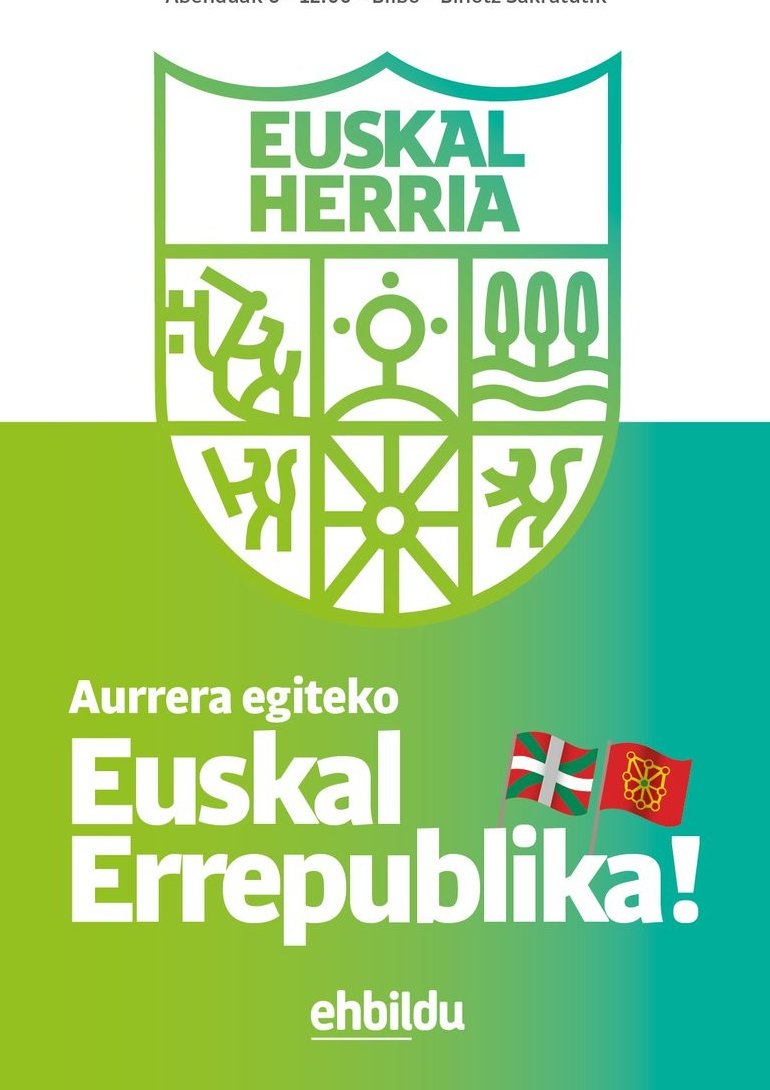 Gaur apirilak 14, espainiar errepublikaren eguna ospatzen da.
Espainiar jendarteari, diktadurak utzitako monarkia ustela alboratzea eta beren errepublika demokratikoa lortzea opa diogu.
Baina ez nahastu, gurea Euskal Errepublika da!
#Independentzia #Askatasuna #EuskalErrepublika