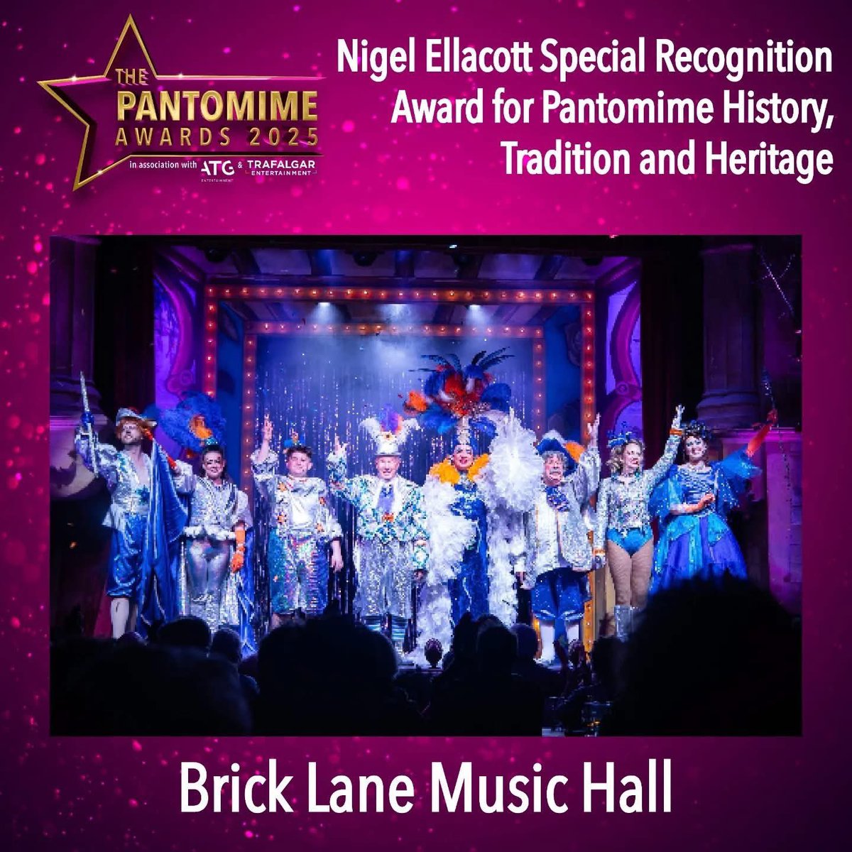 Thrilled! ✨🌟
So proud of everyone at @bricklanemusichall. Such an honour to work with the most incredible team and for the theatres work to be recognised yesterday at the <a href="/UKPantomime/">UK Pantomime Association</a> <a href="/GBPantoAwards/">The Great British Pantomime Awards</a>