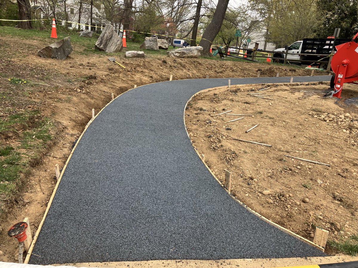 🙌🏽Thanks to @Arlparksrec and <a href="/ArlingtonDES/">Arlington Department of Environmental Services</a>, #Bluemont Trail and concrete work is complete!  (Check out these photos!)
🌱Installation of topsoil, seed &amp; straw this week, weather permitting.
📅April 13 – April 15
🧭Bluemont Junction / N. Harrison St 
🚵‍♂️Happy Trails, <a href="/ArlingtonVA/">Arlington County</a>!