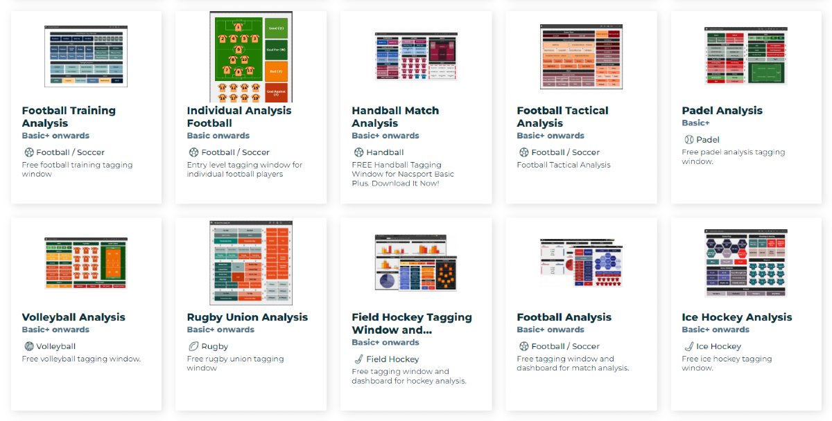 Galería de plantillas, dashboards y otros recursos.

Encuentra aquí los recursos para hacer tu trabajo de análisis con Nacsport más sencillo:

nacsport.com/samples.php