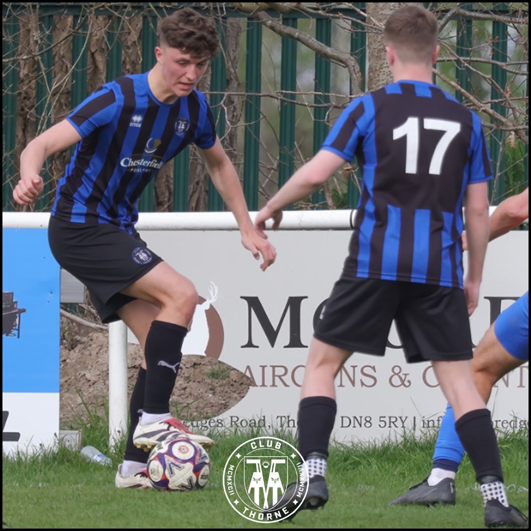 clubthornecoll's tweet photo. A huge congratulations to three U18s, Freddie Oliver, Harry Beaglehole and Callum Haywood, who have all made NCEL debuts this season at just 17 years old🔵⚫️

All three have made their way through the Club Thorne Junior set up and before this season had only played U18s football! https://t.co/T3kIVflo7k