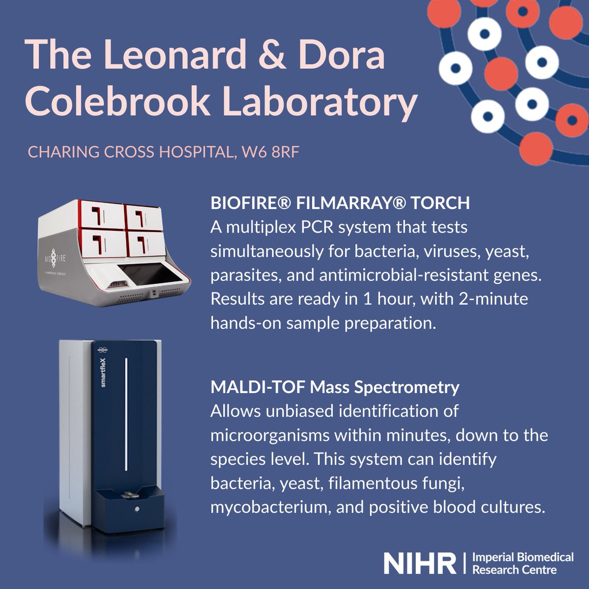 🚨 Need fast, accurate infection &amp; AMR testing for your research? The Colebrook Lab has you covered!
🏥 Co-located with the Imperial College Healthcare Trust Diagnostic Lab, the Colebrook Lab provides advanced facility &amp; accessibility to power your work.
🔗imperialbrc.nihr.ac.uk/facilities/col…