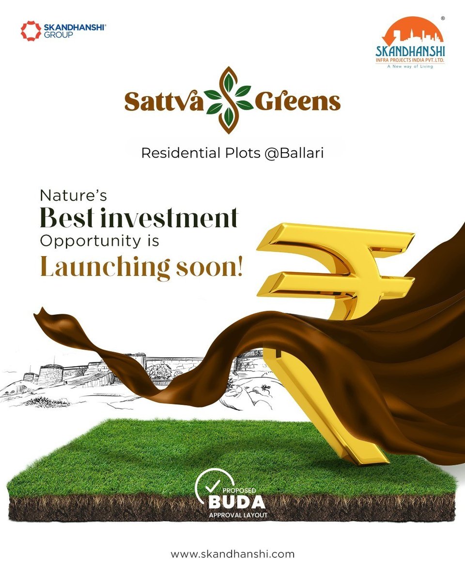 skandhanshi's tweet photo. Smart Investment 🌱 Begins Soon @Skandhanshi's Sattva Greens, #Ballari! Proposed BUDA Approved Layout!

Call: 1800 2700 360

#propertyforsale #realestate #NewProjectComingSoon  #karnataka #openplotsforsale #InvestorOpportunity #construction #exploremore #explorepage #skandhanshi https://t.co/tURxJ5cZmv