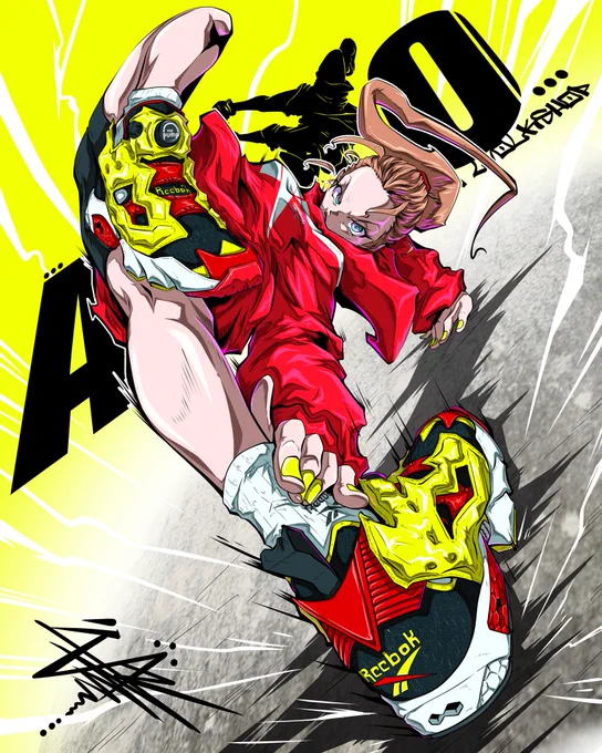 『Reebok Insta PUMP FURY 94' "CITRON"/ポンプフューリーシトロン』あんよチャン!スニーカーイラスト191足目今回イラストにしたのは、リーボックの人気シリーズポンプフューリーの中でも1、2の人気を誇る"シトロン"カラー! 