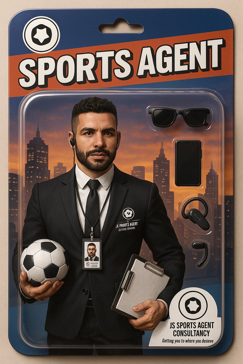 Jssportsagent's tweet image. Agent Gibbs reporting for duty
They said “make yourself an action figure” — so I did.
Mission: Secure the bag 💼 &amp;amp; back the ballers ⚽️

JSAC stays ready for action 🔥
On pitch ✅ Off pitch ✅ Always on brand 🧸

Let’s play.

#AgentMode #JSAC #ActionFigureTrend #FootyBusiness