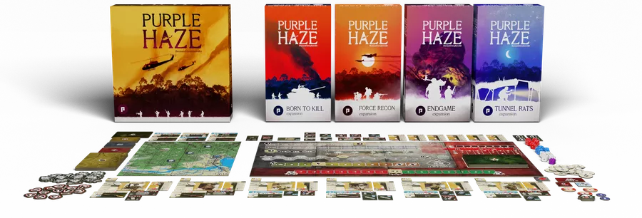 There is already a ton of content in the box for Purple Haze.  

But if you want an even more epic and immersive Vietnam experience, there are some expansions for the game:

Force Recon - Stingray: Adds new scenarios emphasizing covert operations and tactical decision-making.