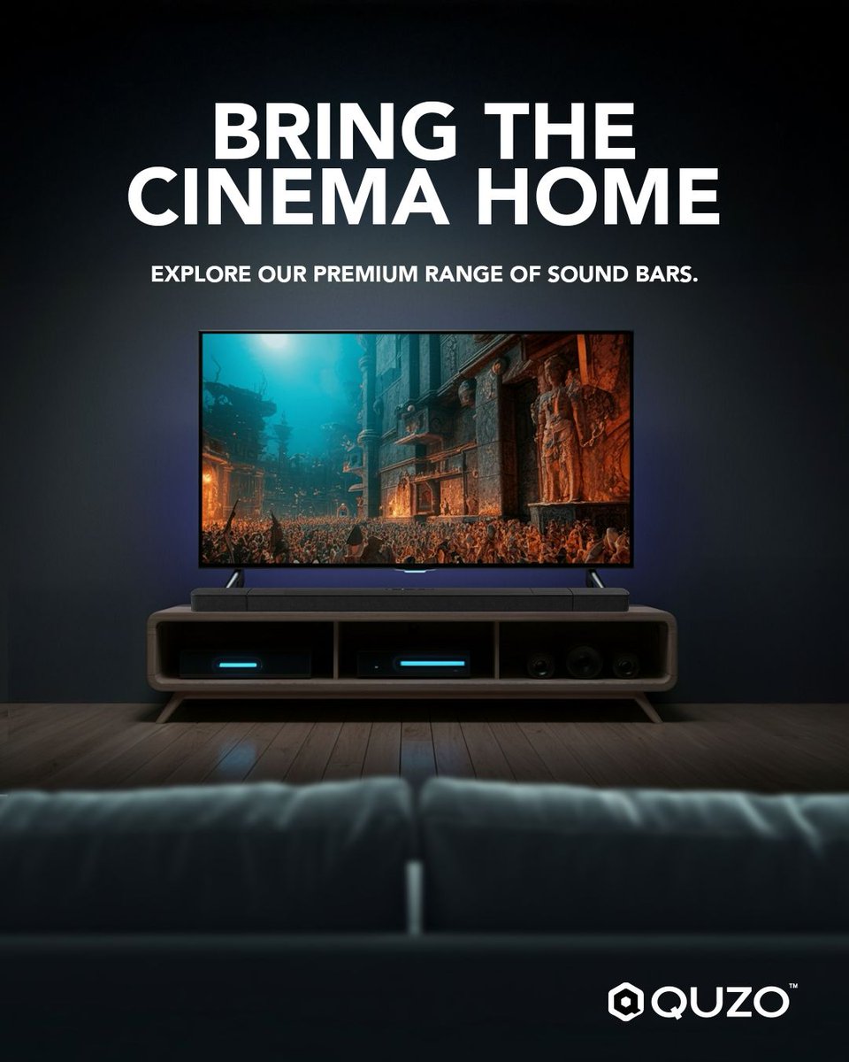 Quzonet's tweet photo. Quzo's selection of high-quality sound bars caters to every preference and setup. 

Whether you're seeking deep bass, crystal-clear dialogue, or a sleek design, we have the perfect audio solution for you. 

Explore our top picks at https://t.co/Dz2Dmgwm7m 🎶 https://t.co/0Qvt53Xb9T