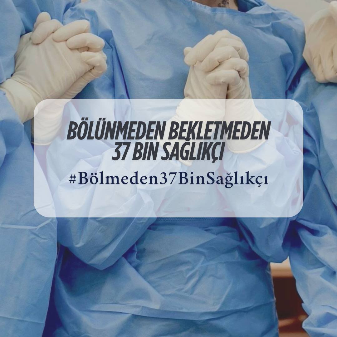 ebelerbirligi's tweet photo. Sağlık hizmetlerinin aksamaması ve sağlıklı bir geleceğimizin teminatı için  #Bölmeden37BinSağlıkçı https://t.co/YQo4qLnRO8