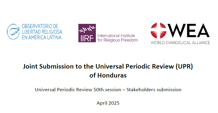 WEA_UN's tweet photo. 📢 The joint stakeholders' report by @IIRF_ceo, #OLIRE & @WEAnews on freedom of religion #FoRB & Indigenous Peoples #IndigenousRights in #Honduras 🇭🇳 to the Universal Periodic Review #UPR50 is submitted!
Read the joint submission here: https://t.co/S1TyGMljoE https://t.co/G05eUT29a5