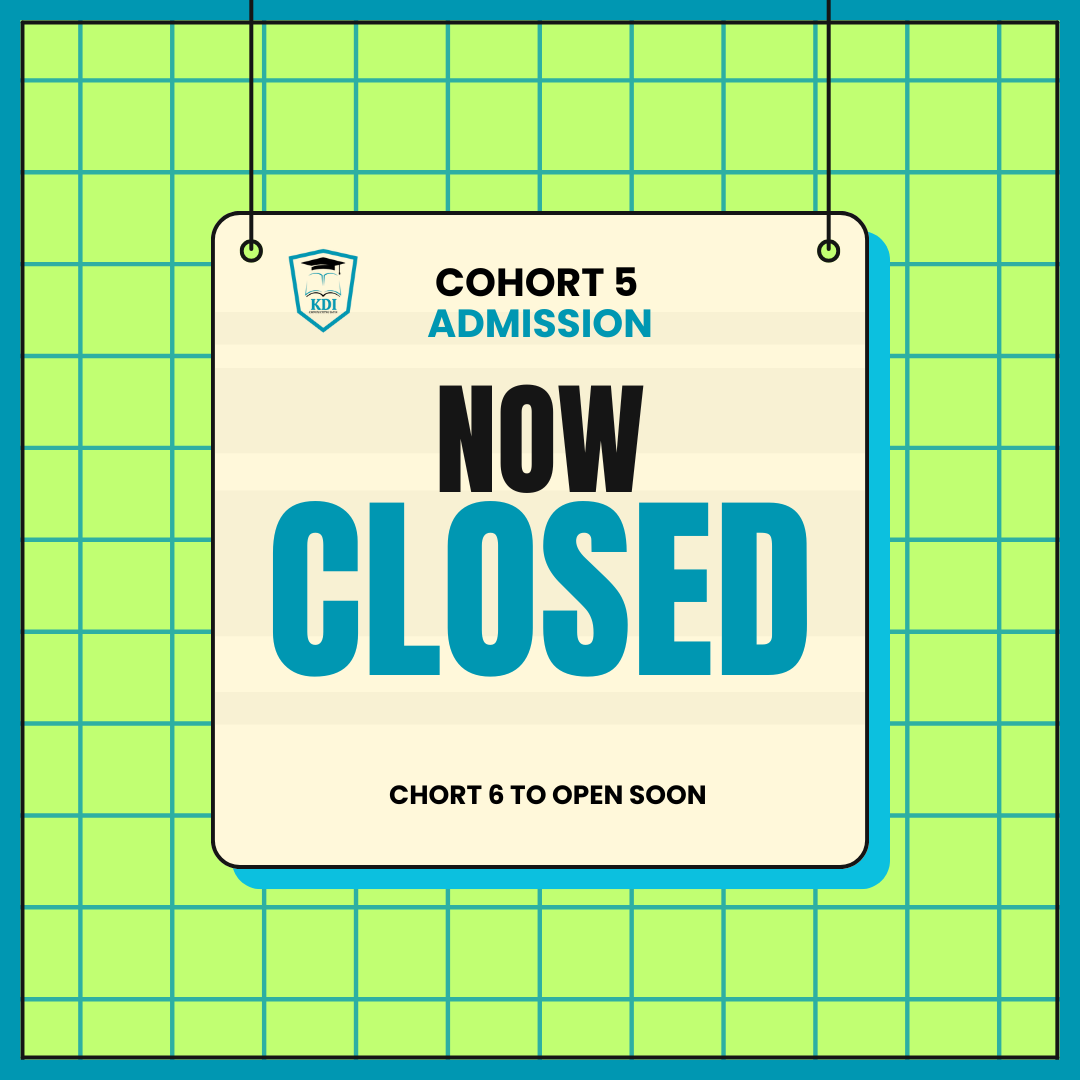 KDataInstitute's tweet photo. 📢 APPLICATIONS CLOSED – COHORT 5
We are excited to announce that the application for Cohort 5 is now officially closed.
#EmpoweringData
@KarticsConsults https://t.co/mLE2OxngUy