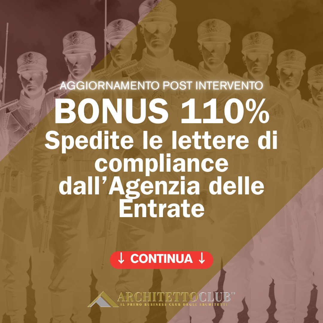 ArchitettoClub's tweet photo. Completata la prima tranche di lettere di compliance ai proprietari per regolarizzare le posizioni catastali post-intervento 110% >>> https://t.co/Pm4N6QBMcx

#architettoclub #architetti #ingegneri #DL213_2023 #Superbonus #catasto https://t.co/lTEk5eFsPC