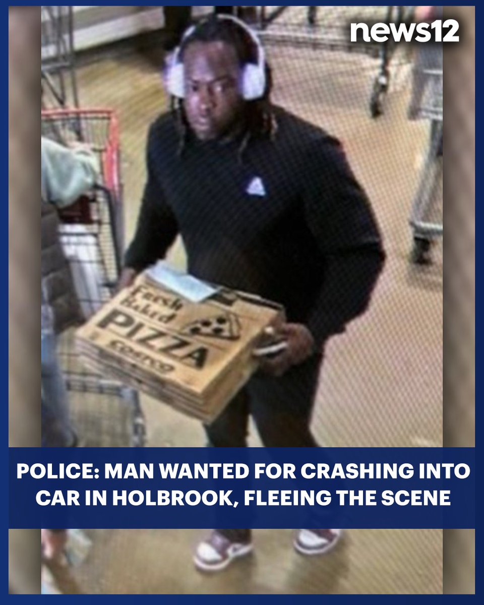 News12LI's tweet image. DRIVER WANTED: Police are asking for the public’s help locating a man who crashed into a car in #Holbrook and then fled the scene. - bit.ly/4igQLXg

#LongIsland #crime